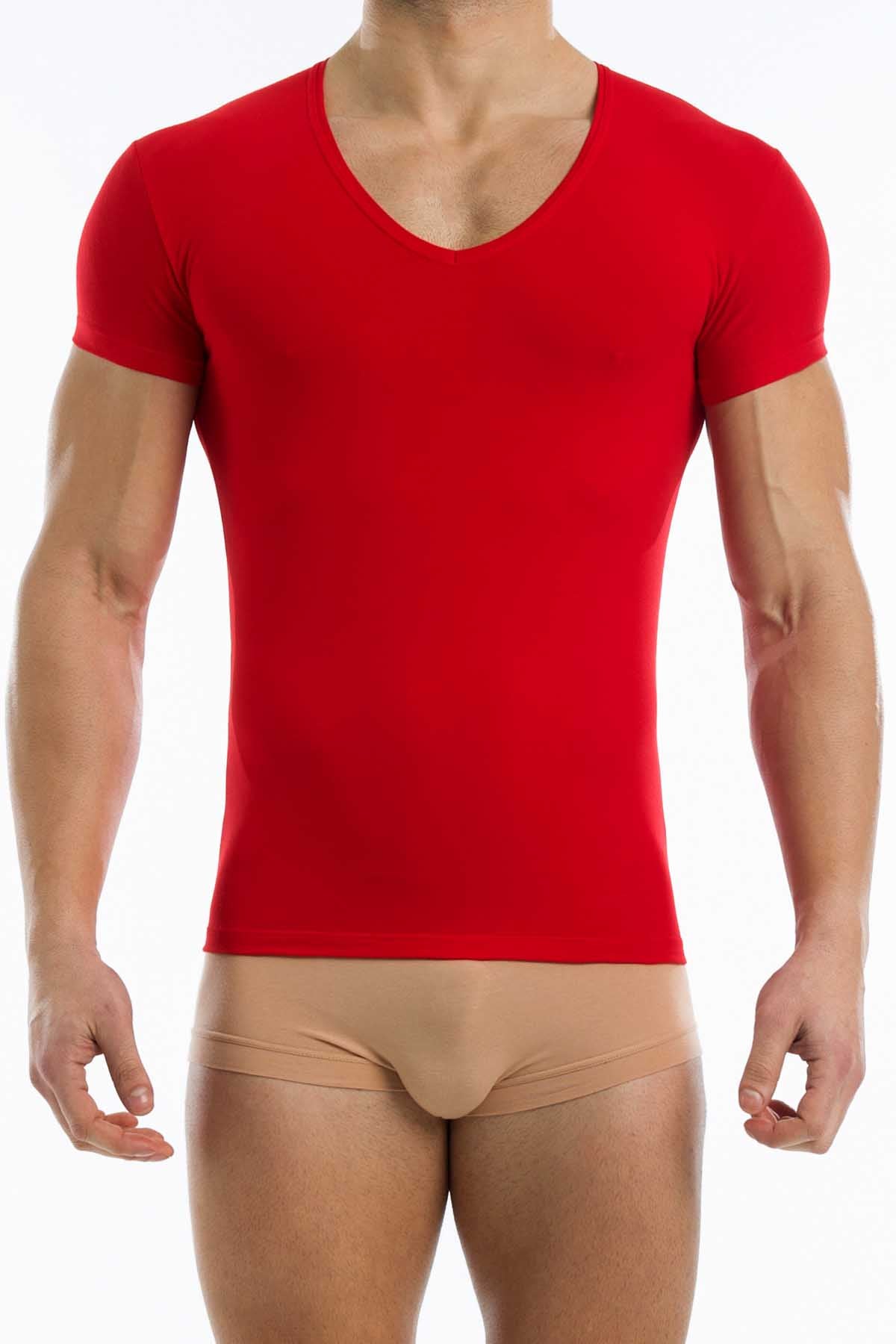 Modus Vivendi Red Plain V-Shirt