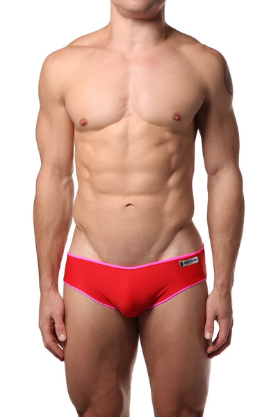 Modus Vivendi Red & Fuchsia Reversible Swim Brief