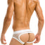 Modus Vivendi White/Graphic Fishnet Bottomless Jock-Brief