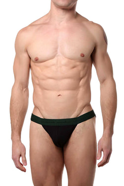 Modus Vivendi for CheapUndies Black/Dark-Green Tanga Brief thumbnail 1