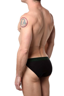 Modus Vivendi for CheapUndies Black/Dark-Green Tanga Brief thumbnail 2