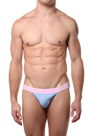Modus Vivendi for CheapUndies Sky-Blue/Pink Tanga Brief