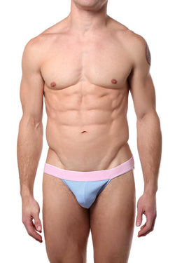 Modus Vivendi for CheapUndies Sky-Blue/Pink Tanga Brief thumbnail 1