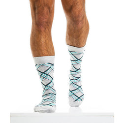 Modus Vivendi grey Check Line Mid Cut Socks thumbnail 2