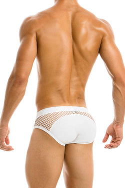 Modus Viviendi White Graphic Fishnet Brief thumbnail 1