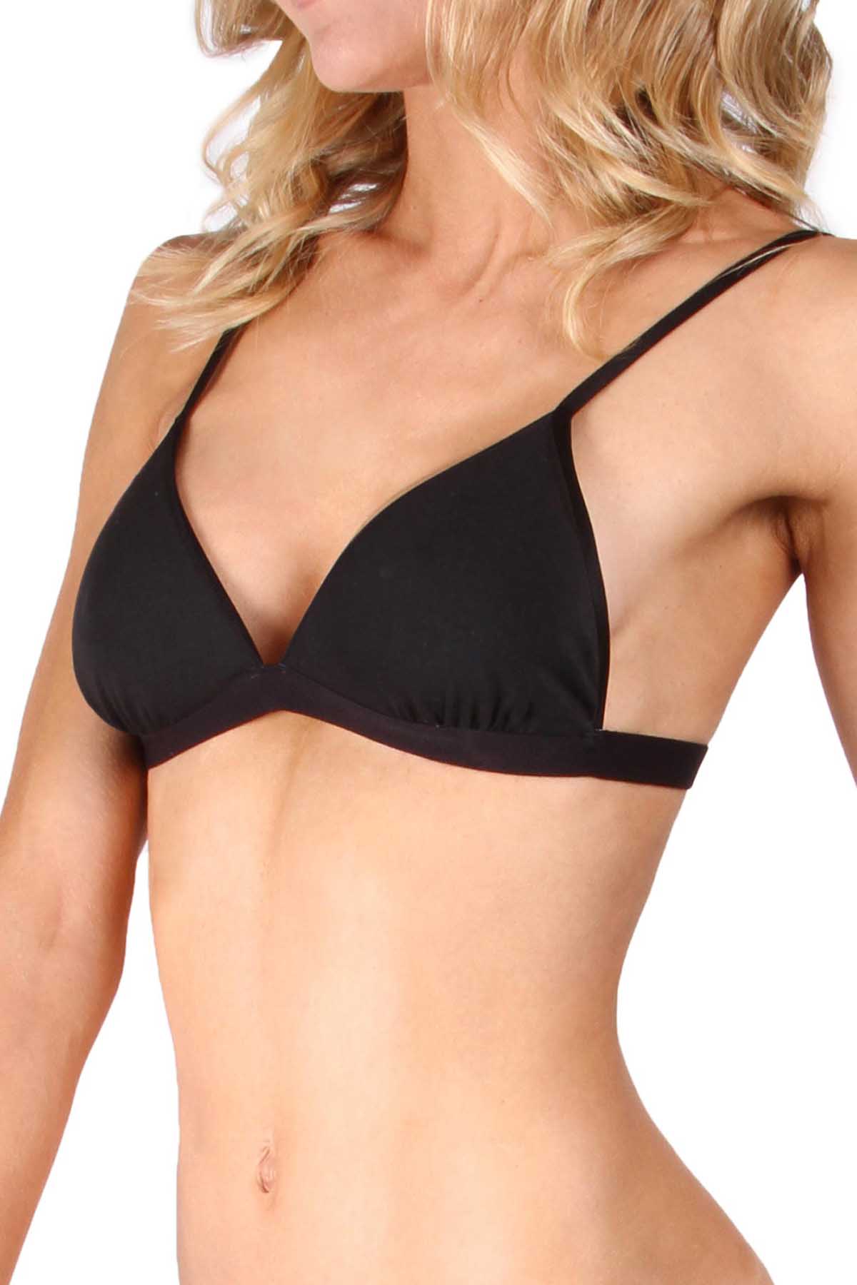 Mosmann Black Adele Soft Cup Triangle Bralette