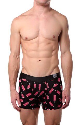 Mosmann Black/Ice-Block Popsicle Bamboo Boxer Brief