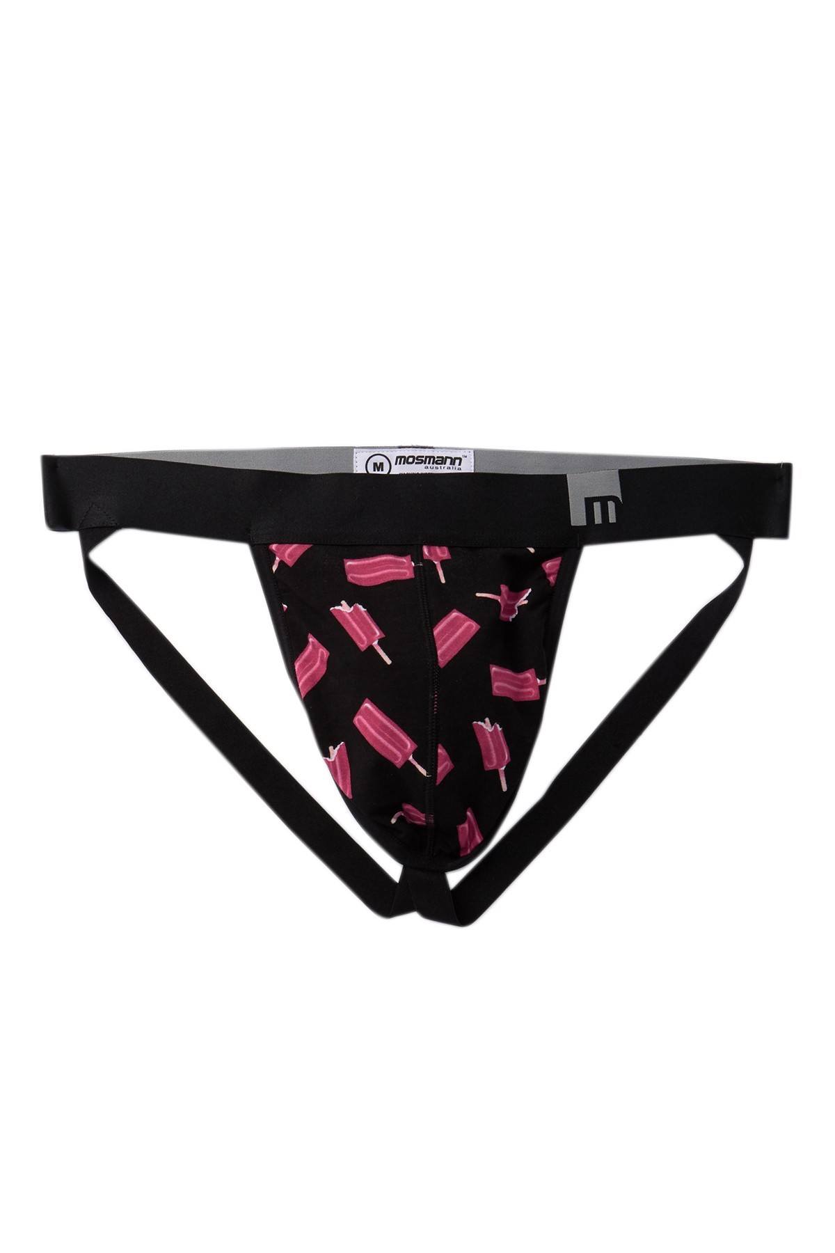 Mosmann Black/Ice-Block Popsicle Bamboo Jockstrap
