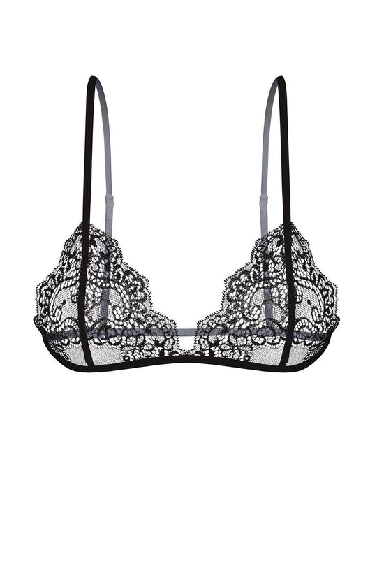 Mosmann Black Mia Lace Triangle Bralette