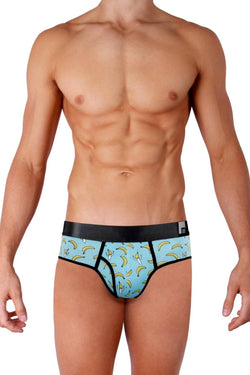Mosmann Blue/Banana-Print X-Appeal Bamboo Brief thumbnail 1
