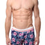 Mosmann Blue/Pink Hibiscus Florals St. Lucia Bamboo Boxer Brief