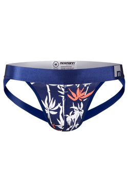 Mosmann Navy Zen Printed Bamboo Jockstrap thumbnail 2