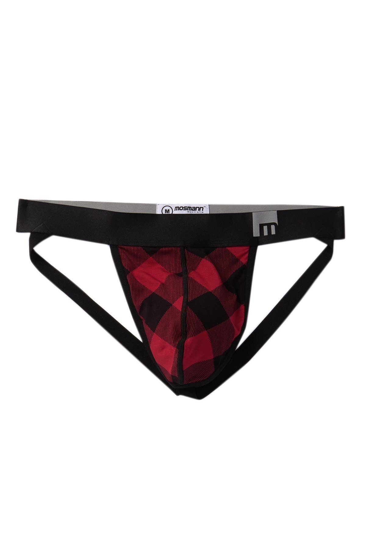 Mosmann Red-Plaid Classic Bamboo Jockstrap