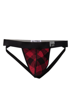 Mosmann Red-Plaid Classic Bamboo Jockstrap thumbnail 1