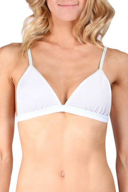 Mosmann Solid White Ange Triangle Bralette thumbnail 4