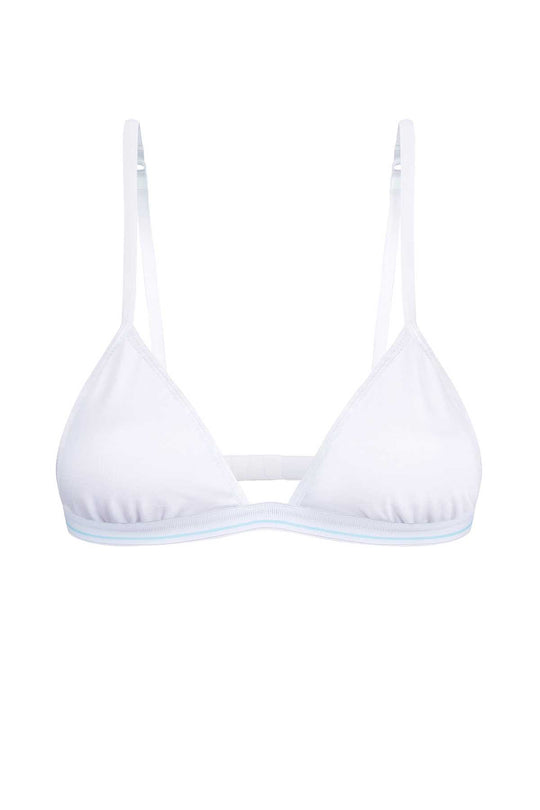 Mosmann Solid White Ange Triangle Bralette