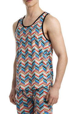 Mr.Turk x 2(X)IST Multi-Color Pleated Geo-Facade Printed Tank thumbnail 2