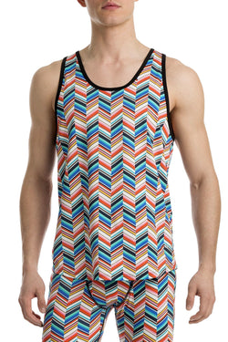 Mr.Turk x 2(X)IST Multi-Color Pleated Geo-Facade Printed Tank thumbnail 1