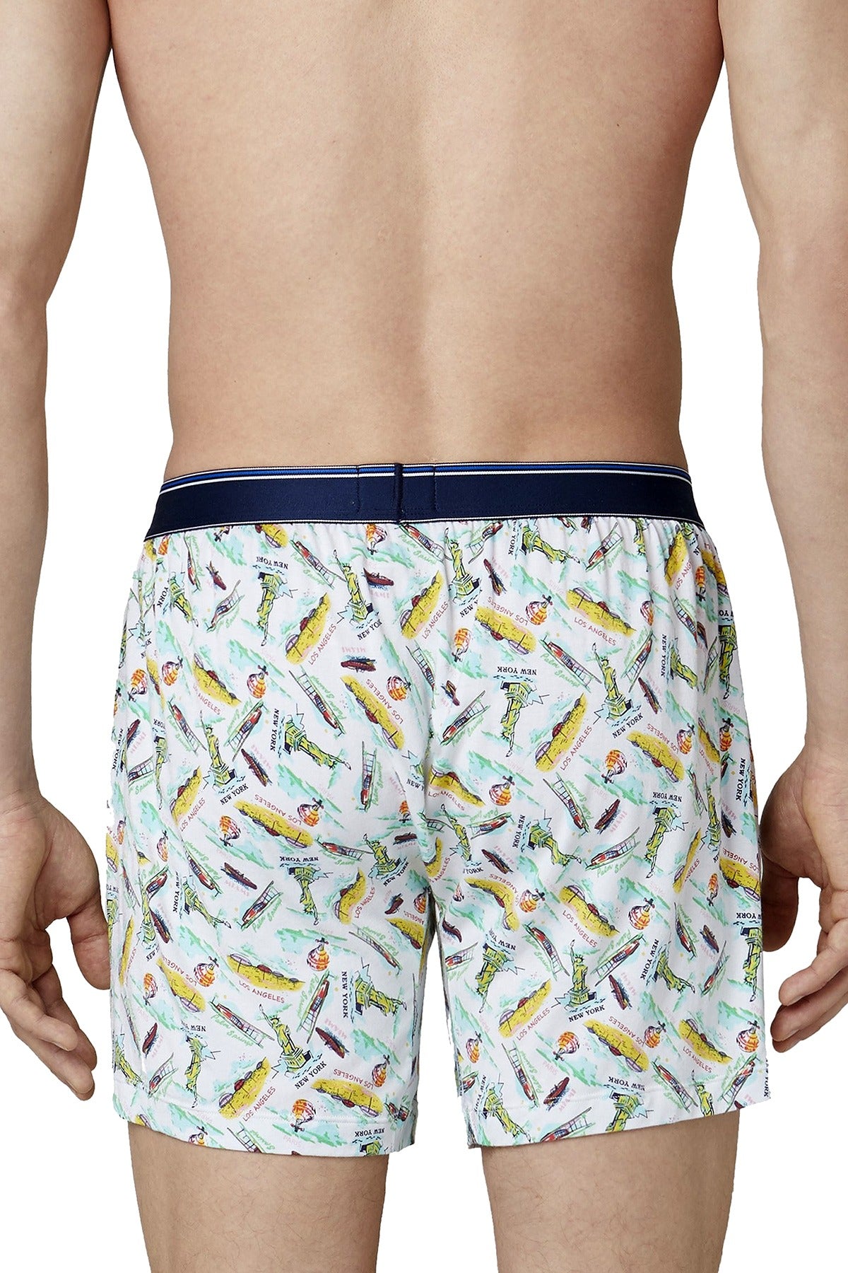 Mr.Turk x 2(X)IST White Tourist-Print Modal Slim-Fit Boxer Short