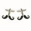Mrs. Bow Tie Black Moustache Cufflinks