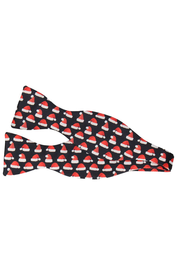 Mrs. Bow Tie Black Santa Hats Self-Tie Bow Tie