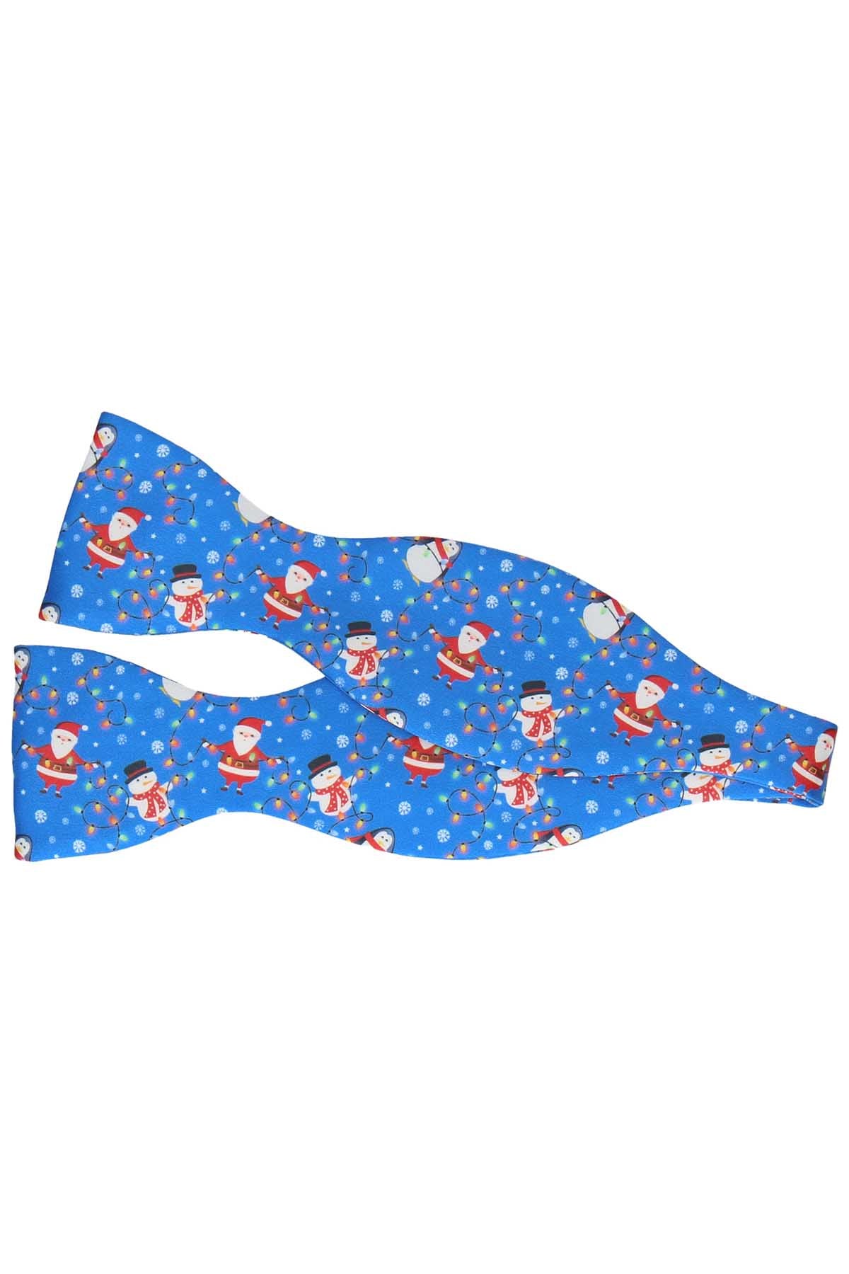 Mrs. Bow Tie Blue Christmas Self-Tie Bow Tie