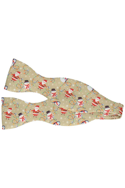 Mrs. Bow Tie Gold Christmas Self-Tie Bow Tie