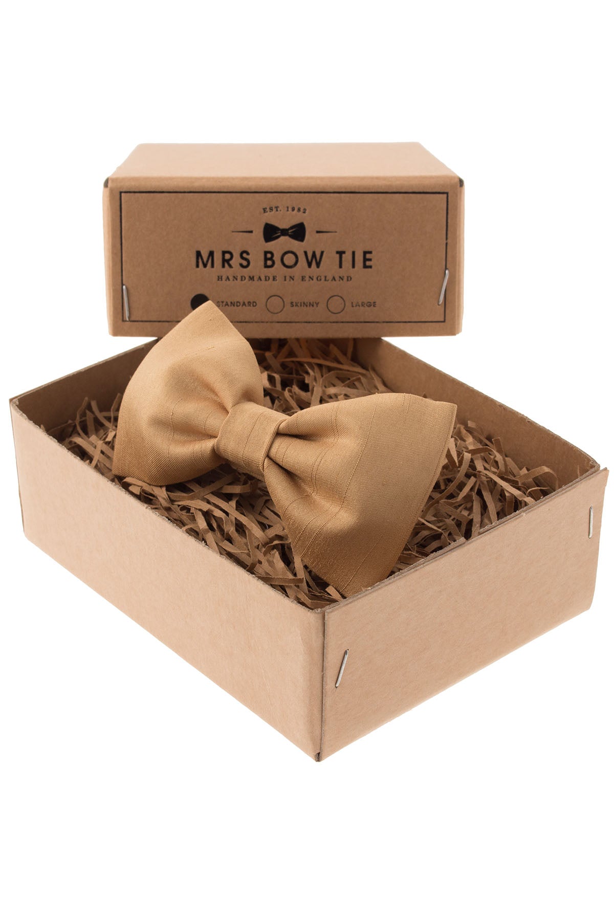 Mrs. Bow Tie Gold Faux Silk Standard Bow Tie