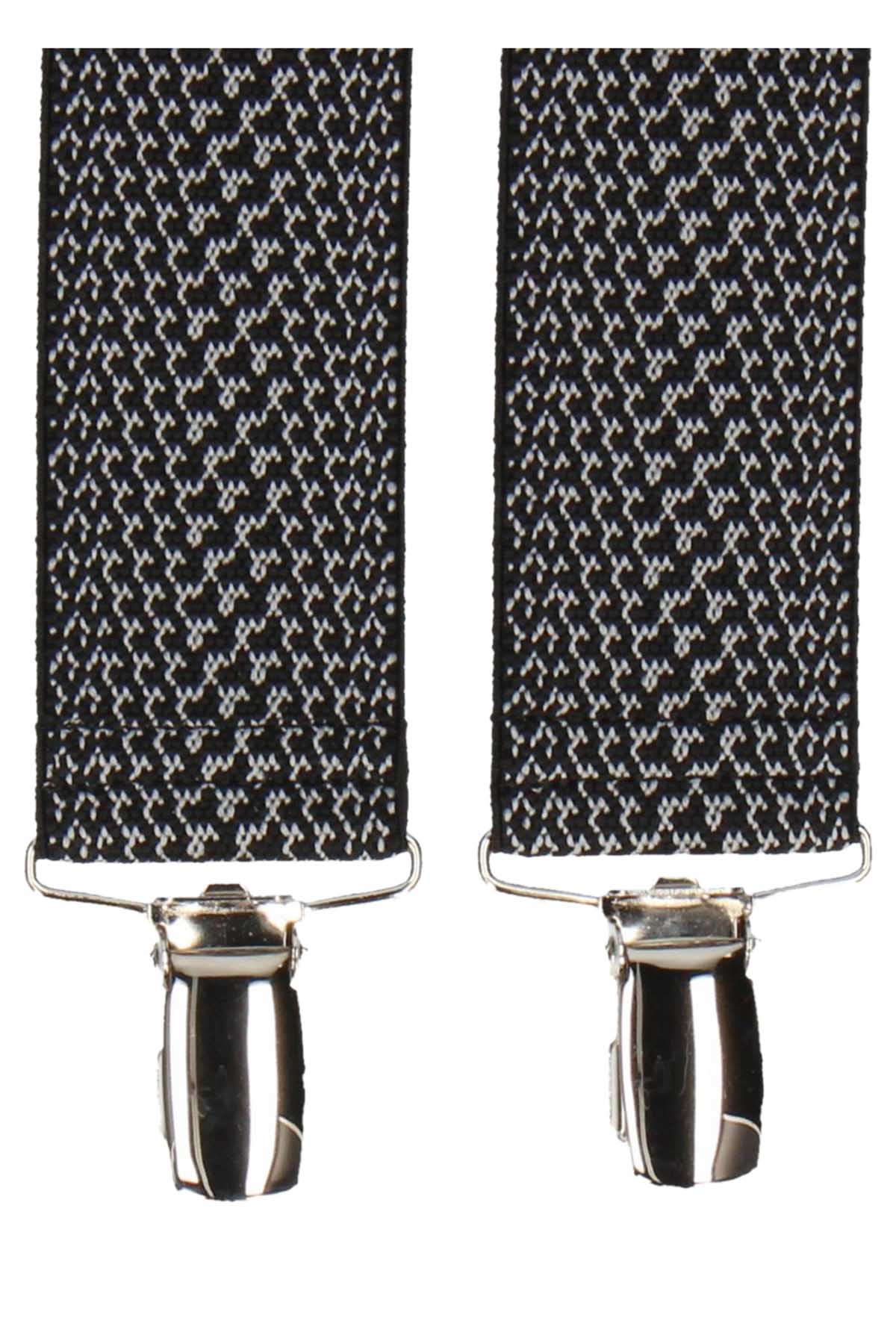 Mrs. Bow Tie Monochrome Snakeskin Suspenders