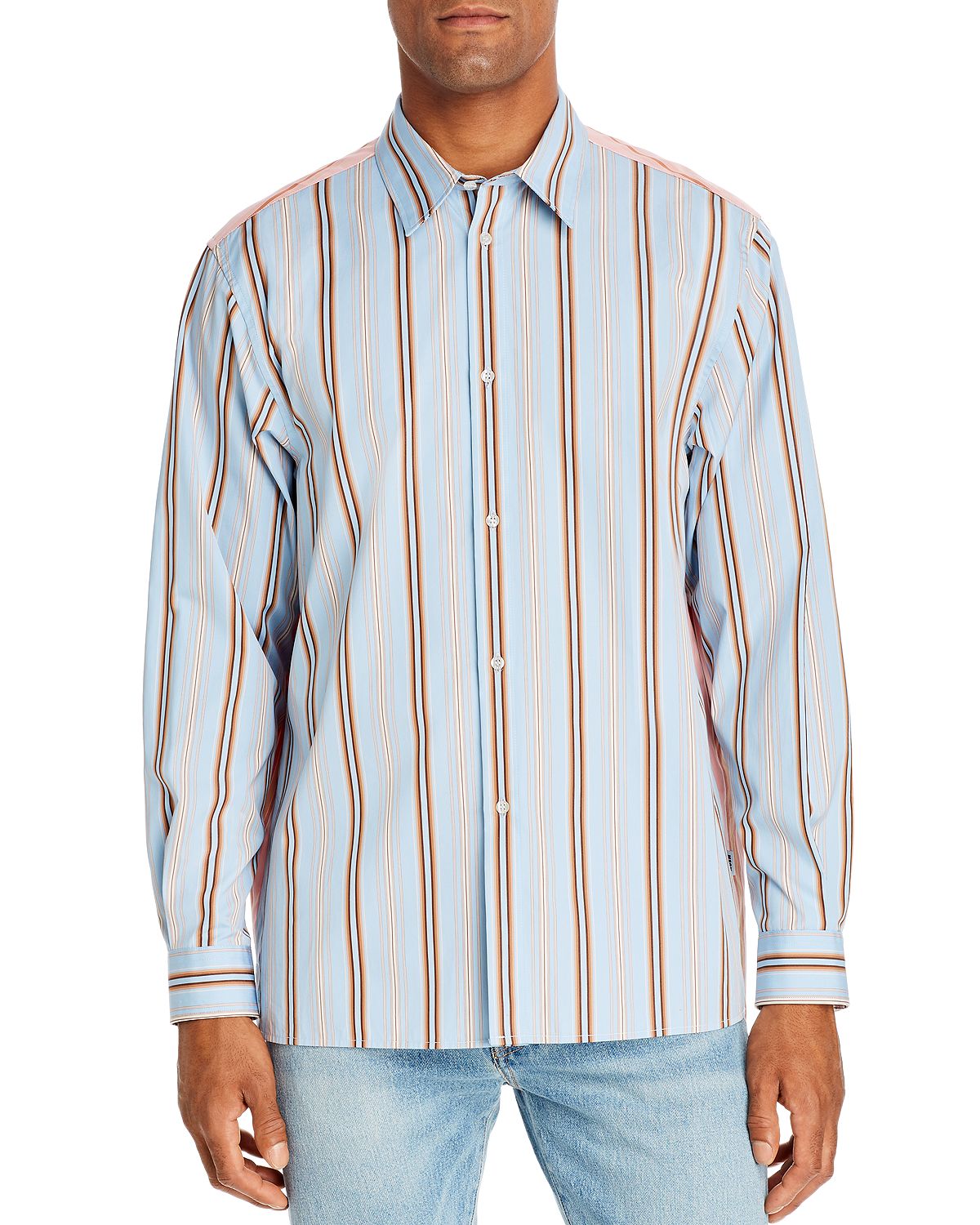 Msgm Camicia Regular Fit Shirt Sky Blue