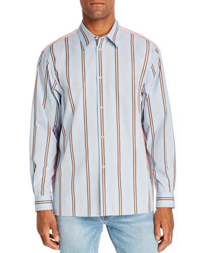 Msgm Camicia Regular Fit Shirt Sky Blue