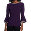 Msk Embellished Boat-neck Top Luxe Plum
