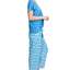Muk Luks Cloud Knit Cropped Pants Lounge Set Blue/ikat