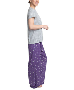 Muk Luks Knit Pajama Set Gry/star thumbnail 2