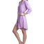 Muk Luks Printed Notch Collar Sleepshirt Nightgown Purple Floral
