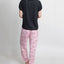 Muk Luks T-shirt & Printed Pants Pajama Set Black And Dogs