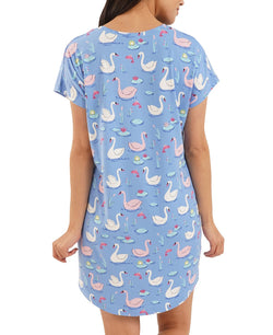 Munki Munki Nite Nite By Swan Pond Sleep Shirt Blue thumbnail 2