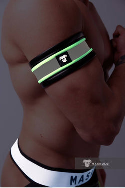 Muskulo Neon Green Spandex Biceps Band thumbnail 2
