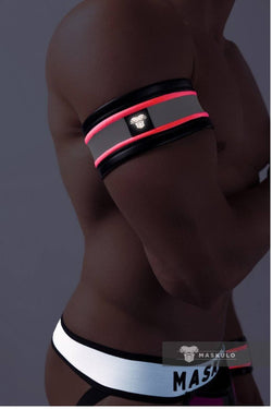 Muskulo Neon Pink Spandex Biceps Band thumbnail 2