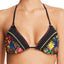 Nanette by Nanette Lepore Isla Marietas Embroidered Halter Bikini Top in Black