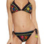 Nanette by Nanette Lepore Isla Marietas Embroidered Halter Bikini Top in Black