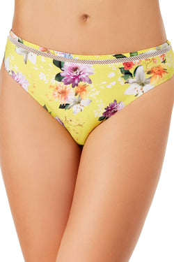 Nanette by Nanette Lepore Monaco Bouquet Hipster Bikini Bottom in Lemon thumbnail 2