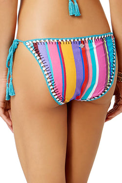 Nanette by Nanette Lepore Sayulita Serape Striped Sidetie Bikini Brief thumbnail 3