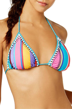 Nanette by Nanette Lepore Sayulita Serape Striped Triangle Bikini Top thumbnail 2