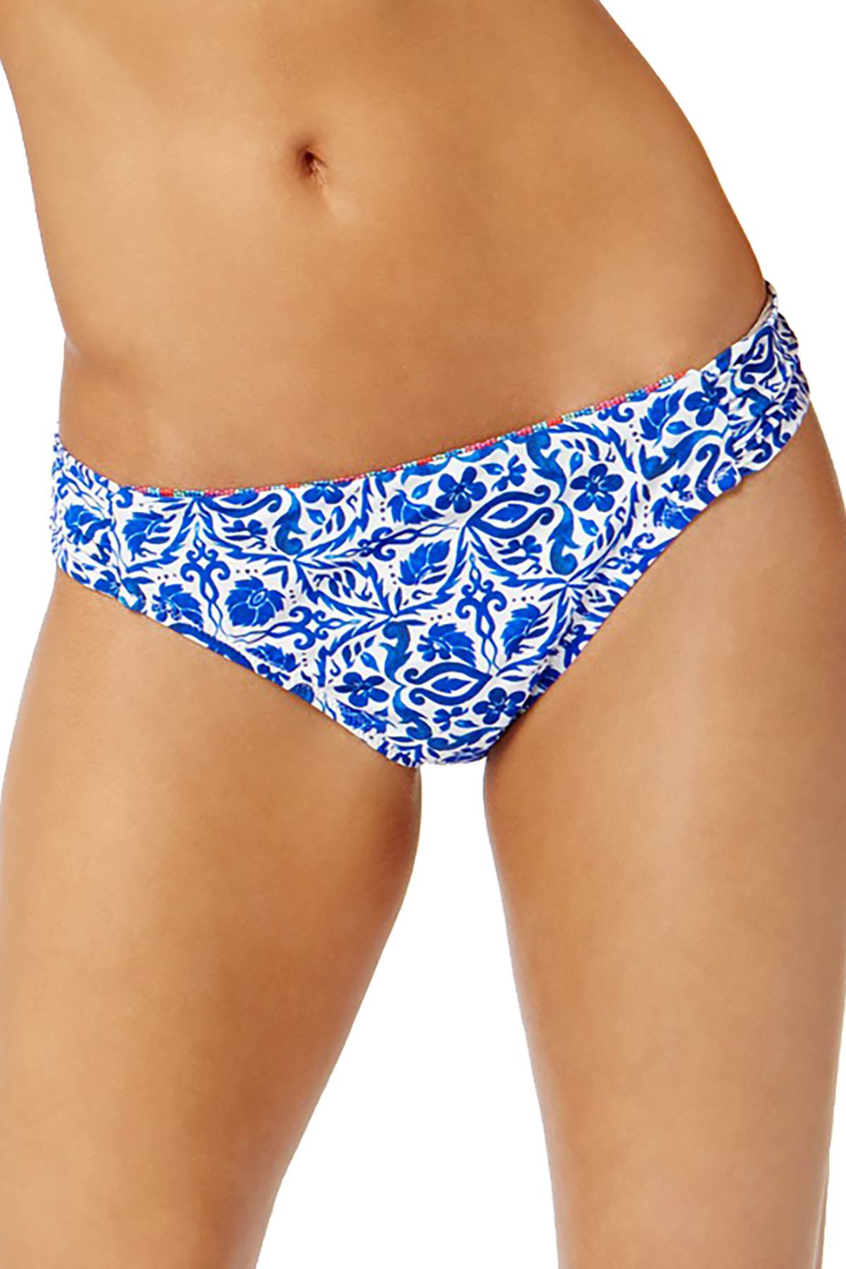 Nanette by Nanette Lepore Talavera Mosaic Hipster Bikini Bottom in Blue