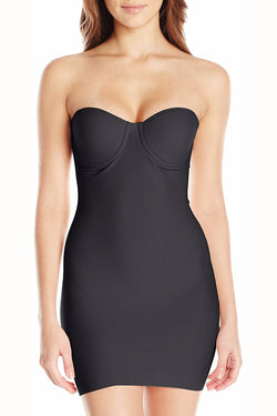 Naomi & Nicole Black Firm-Control Smooth-Look Convertible/Strapless Bra Slip thumbnail 1