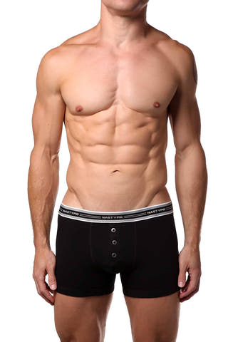 Nasty Pig Sport Black Button Boxer Brief
