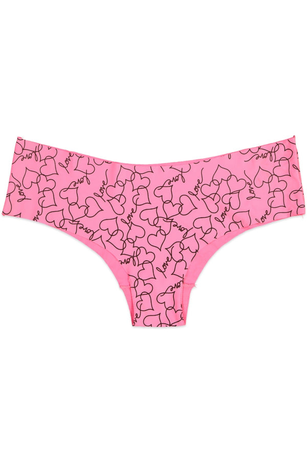 Native Intimates Hot Pink Love Heart Boyshort Brief