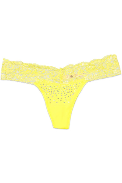 Native Intimates Lemon-Lime Thong w/ Sequins