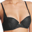 Natori Black Shine Imperial Contour Embroidered Underwire Demi Bra